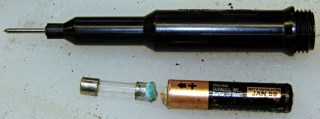 Dayton 4X221 Resistance Probe - battery and fuse