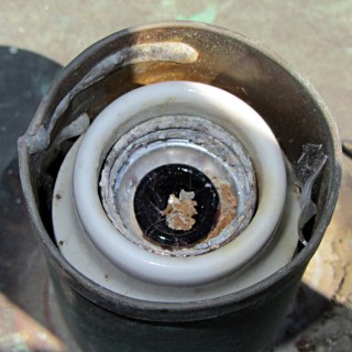 Corroded lamp socket