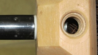 Broom handle installed