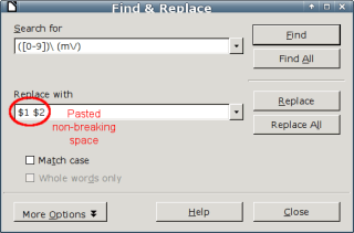 LibreOffice RegEx Backreferences