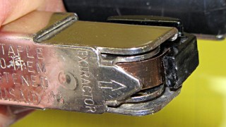 Stapler latch - in place