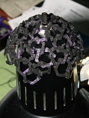 Hexagonal Chain Mail - lamp doily