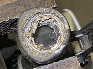 Garden sprayer - rolled-in fitting