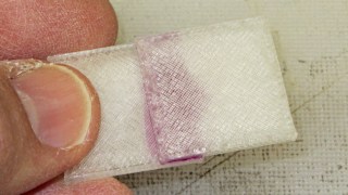 PLA test coupon - PVC Purple Primer