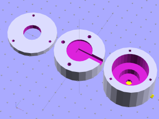 LED Fixture for PIN-10AP Photodiode - solid model overview