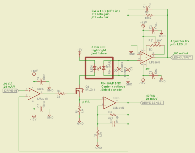 LED Output Tester - Schematic