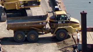 Poughkeepsie waterfront brownfield reclamation - truck detail