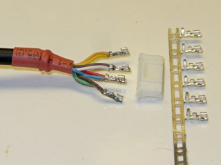 Stepper wiring - soldered JST pins