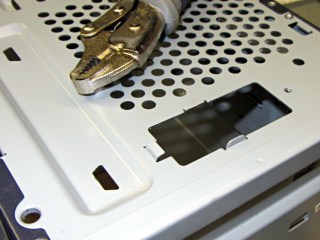 Dell PC case - removing small tabs