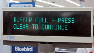 Walmart cash register - buffer full message