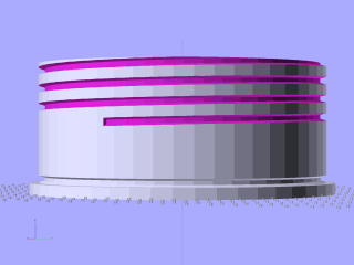 Portable AC Vent Plug - solid model - side