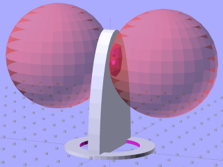 Quilting circle template - handle dent spheres - solid model