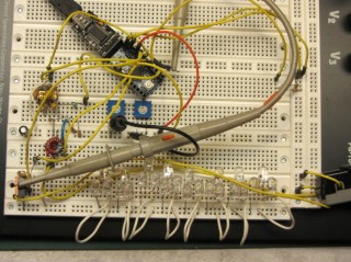 Hall Effect LED Current Control - breadboard overview