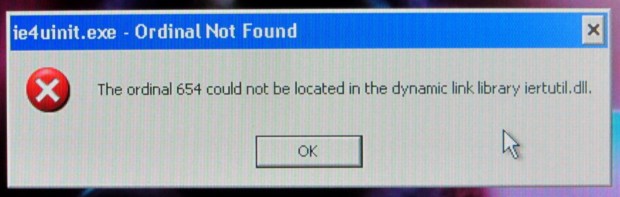 Windows Error - Ordinal Not Found