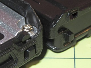 Baofeng UV-5RE radio - battery base detail