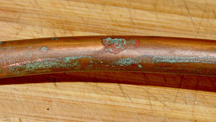 Kitchen faucet - corroded copper tube
