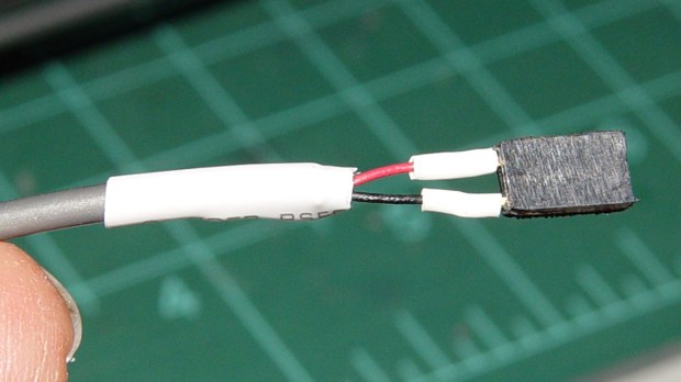 Improvised 2-pin header socket