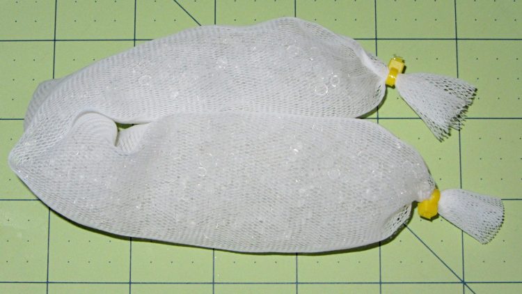 Silica gel beads in mesh bag