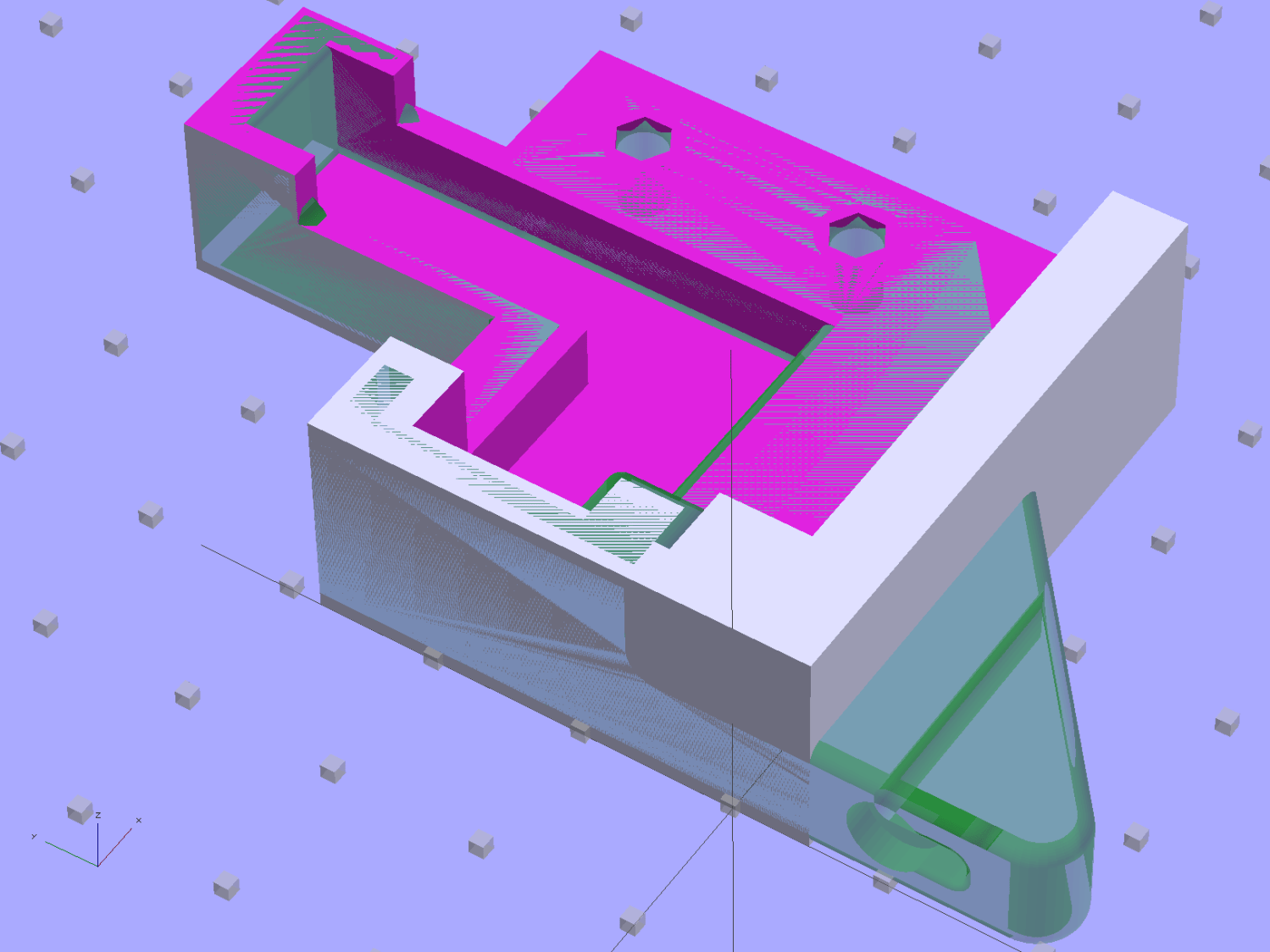 M2 Wire Cover Filament Guide - overlay reverse engineered