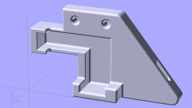 Stock M2 Wire Cover Filament Guide - solid model