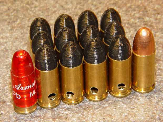 Dummy 9 mm Luger cartridges