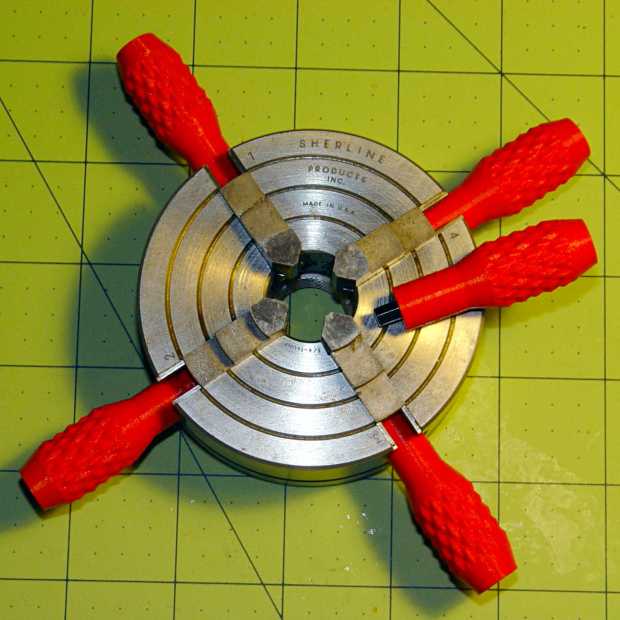 Sherline Knobs - in 4 jaw chuck