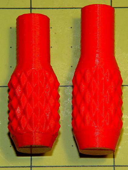 Sherline Knobs - knurl depth variation