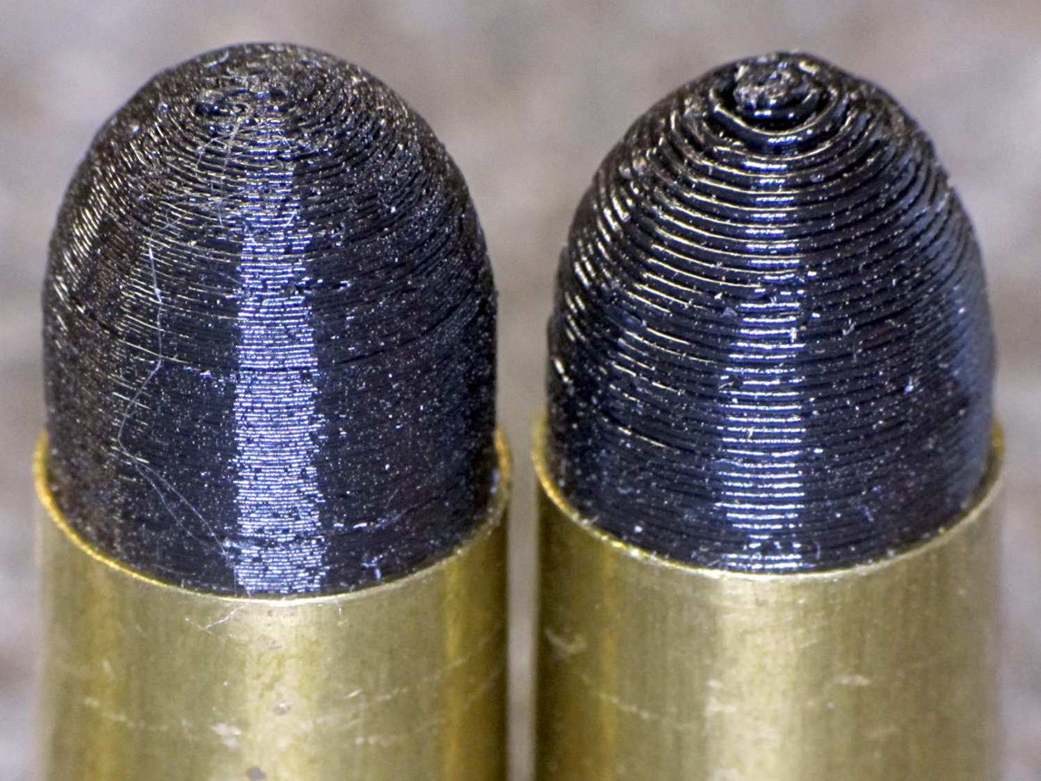 Dummy 9 mm Luger bullets - 0.1 mm layer - side