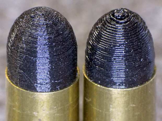 Dummy 9 mm Luger bullets - 0.1 mm layer - side