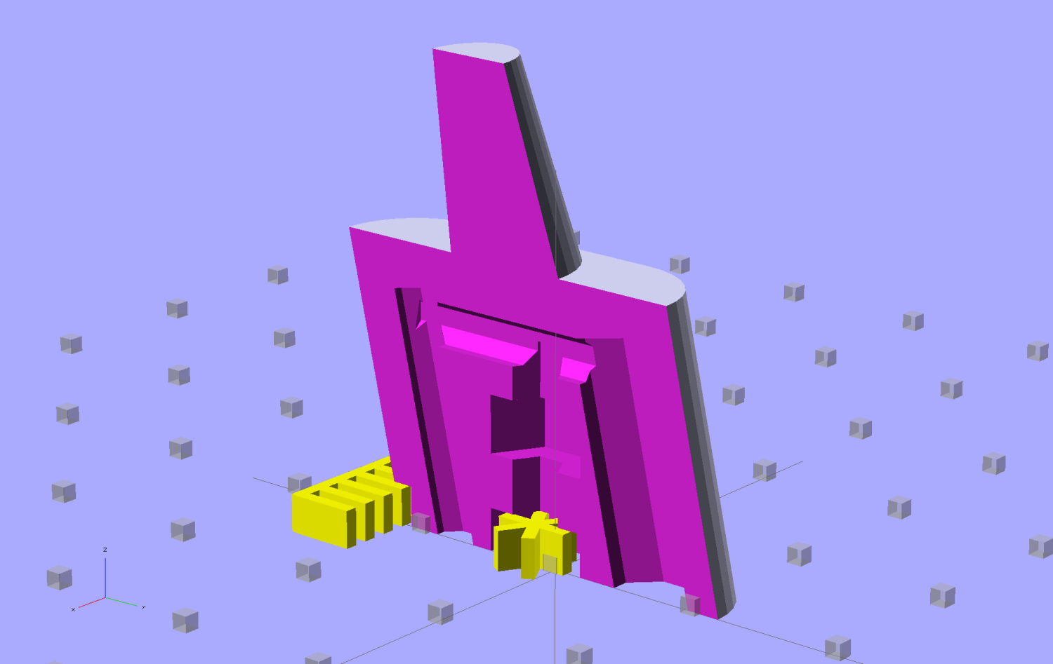 Browning Hi-Power Magazine Block - steel - solid model - section