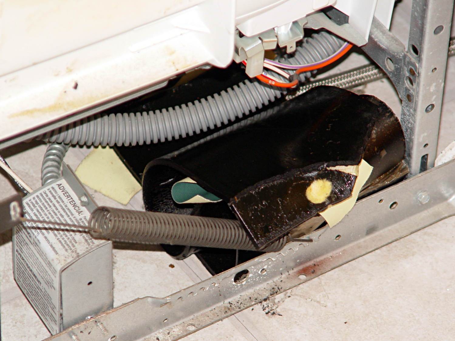 Dishwasher sound deadener - slipped away