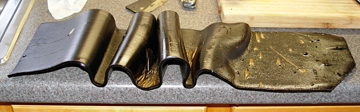 Dishwasher sound deadener - wrinkled asphalt sheet