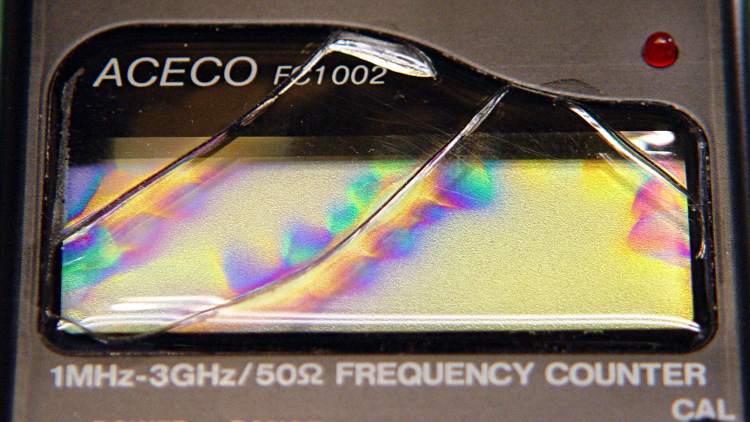 FC1002 Frequency Counter - faceplate - circular polarizer