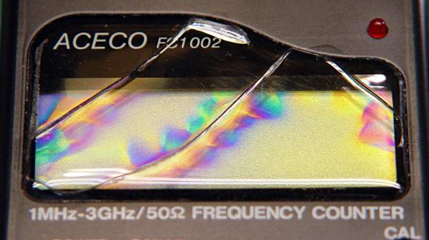 FC1002 Frequency Counter - faceplate - circular polarizer