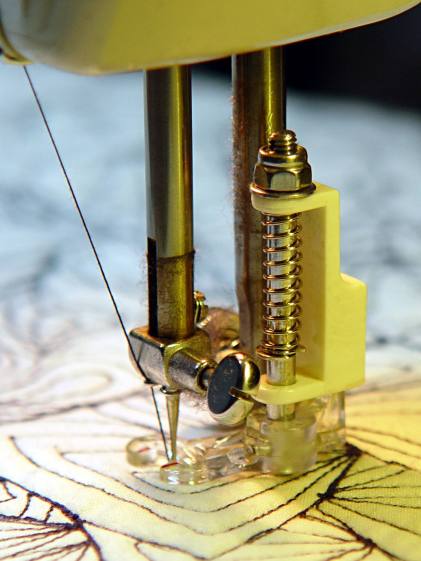 Modified Darning Foot - in action