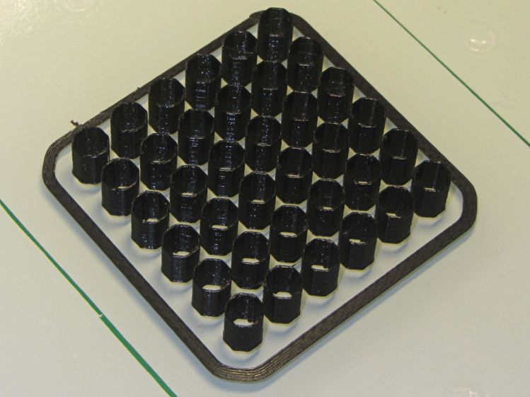 Quilting pin cap array - on platform