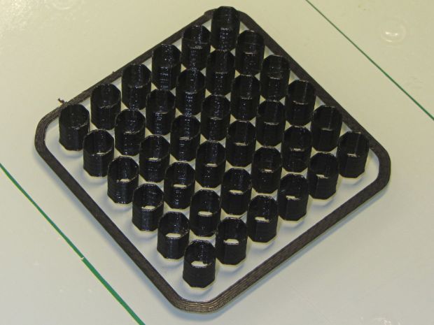 Quilting pin cap array - on platform