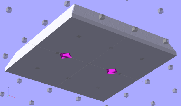 SqWr solid model - OpenSCAD - oblique bottom