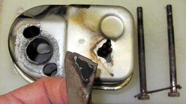 Snowblower muffler - failed bracket