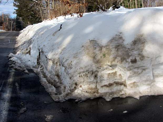 End of Driveway Snowbank