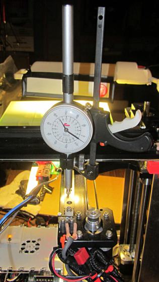 Dial indicator - gantry to M2 Y rail