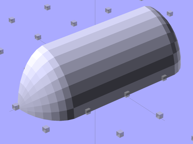 Strip Light Mount - end caps - hull