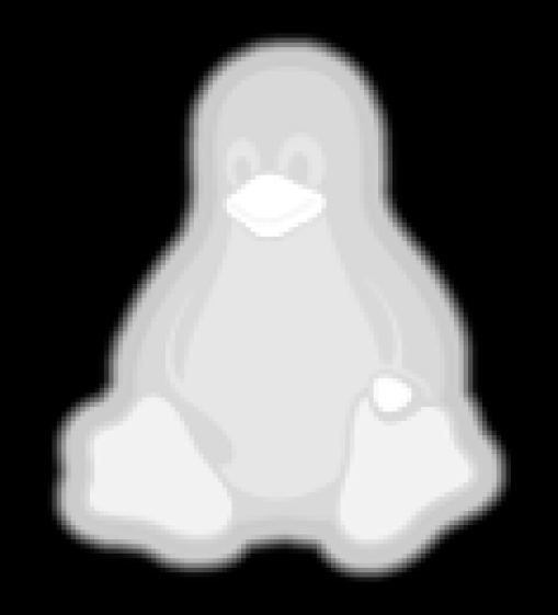 Tux - enlarged to show texture