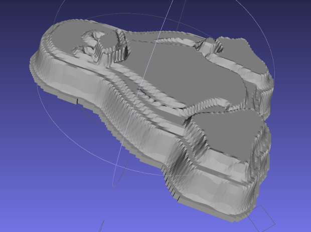 Tux positive mold - solid model - oblique
