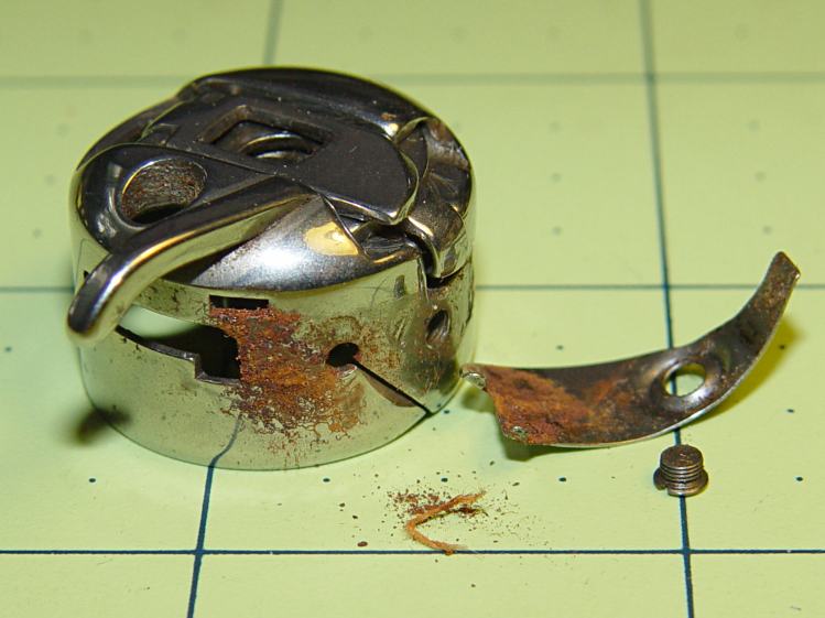 Kenmore bobbin case - rusted parts
