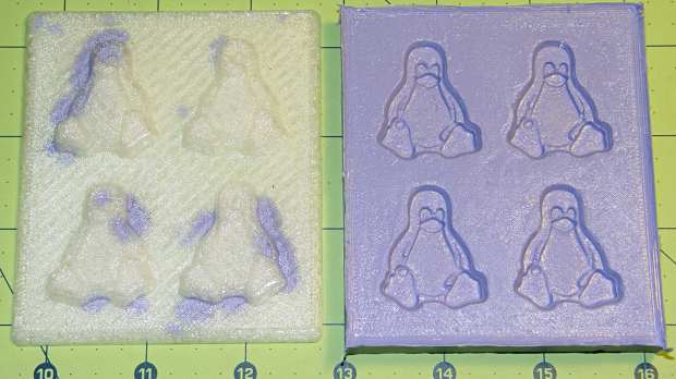 Tux 2x2 mold 2 - opened