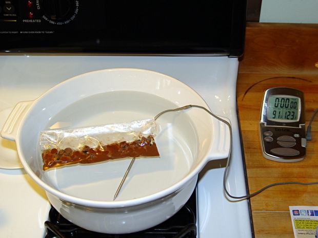 Chocolate tempering - water bath