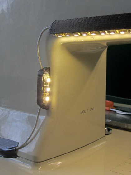 Kenmore Model 158 Sewing Machine - LED Lights - rear detail