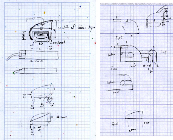 LED Strip Light Mounts - Original Design Sketches
