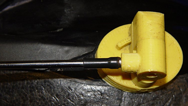 Bike helmet mirror mount - epoxied stalk base